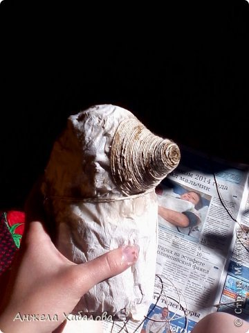 Мастер-класс Поделка изделие Выпускной Лепка Моделирование конструирование Плетение МК Ежика-флейтиста и еще кое что Бумага газетная Бумага гофрированная Пластика Шпагат фото 8