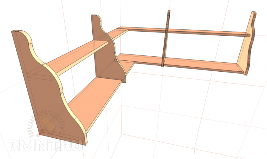 Угловая полка своими руками из дсп