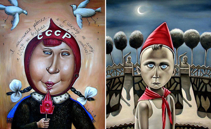 20 душевных картин об СССР от художницы из Донецка﻿