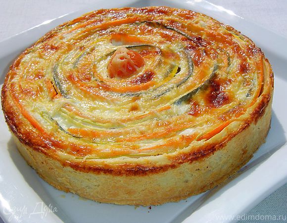 Овощной пирог «Осеннее солнце» Овощной пирог «Осеннее солнце» выпечка