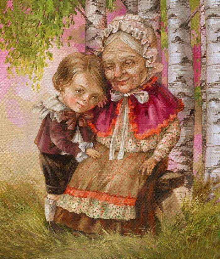 Открытки бабушке с внуками, часы картинки открытки