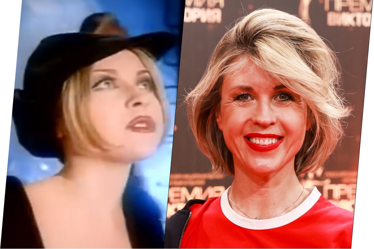 LIKASTAR / YouTube; Вячеслав Прокофьев / ТАСС📷Лика Стар, кадр из клипа «Пусть пройдет дождь», 1994 год и Лика Стар перед началом церемонии вручения премии «Виктория-2024»