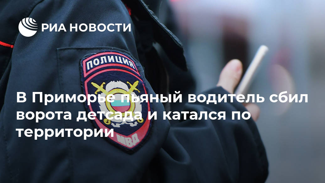 В Приморье пьяный водитель сбил ворота детсада и катался по территории Лента новостей