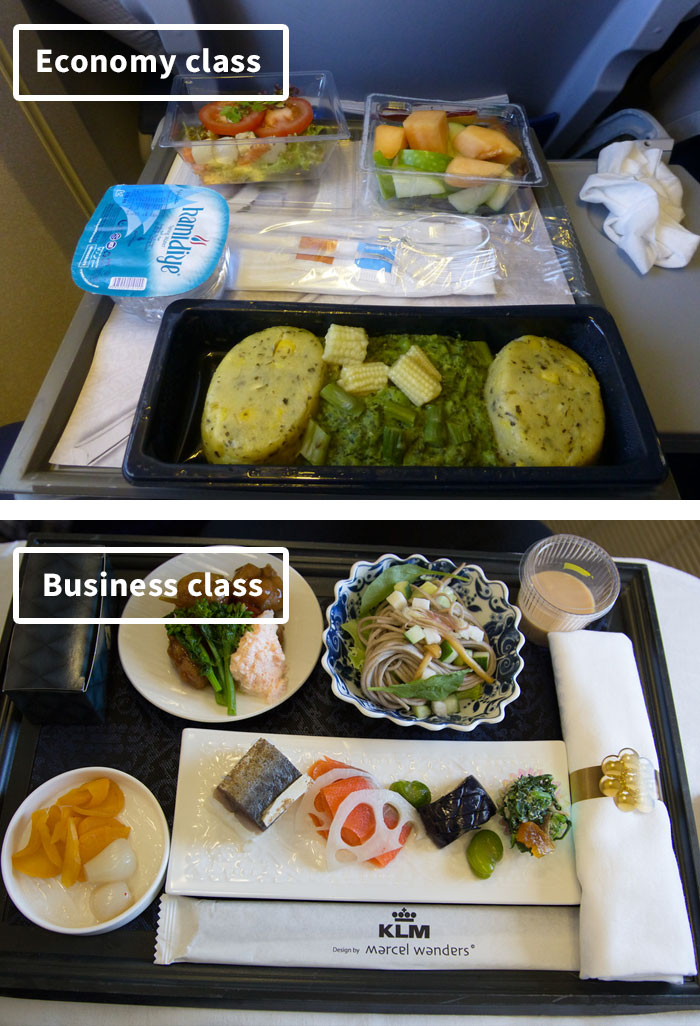 Чем кормят в самолётах известных авиакомпаний: эконом-класс vs бизнес-класс
