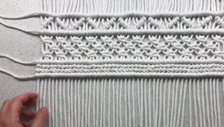 Чехол для подушки из обычного шнура декор,плетение