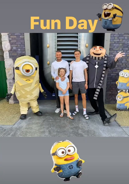 Дэвид Бекхэм провел день с сыном Ромео и дочерью Харпер на киностудии Universal Studios Дэвид Бекхэм провел день с сыном Ромео и дочерью Харпер на киностудии Universal Studios Дети,Дети знаменитостей