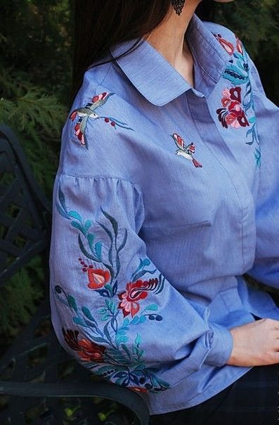 Цветочные идеи для вышивки на вашей одежде: идеи Цветочные идеи для вышивки на вашей одежде: идеи идеи для вышивки,рукоделие,своими руками,сделай сам,Цветочная вышивка