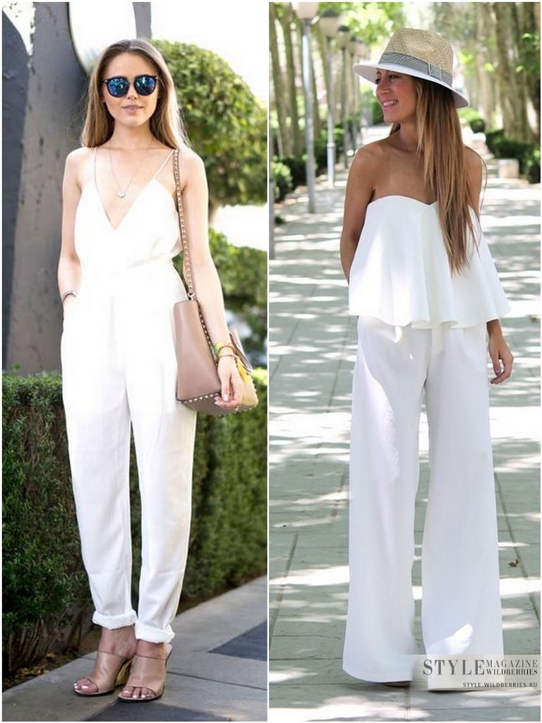 Белые летние брюки с чем носить