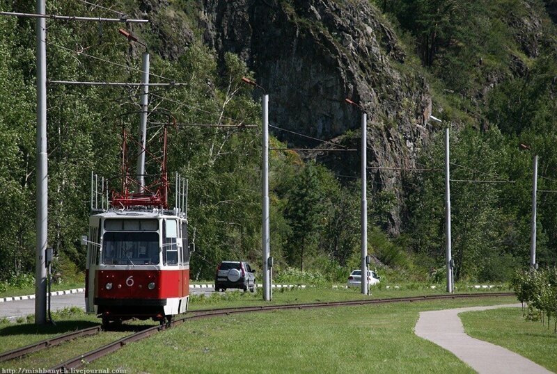 Живописнейший трамвайный маршрут — уникальная достопримечательность Хакасии Россия,транспорт,Хакасия