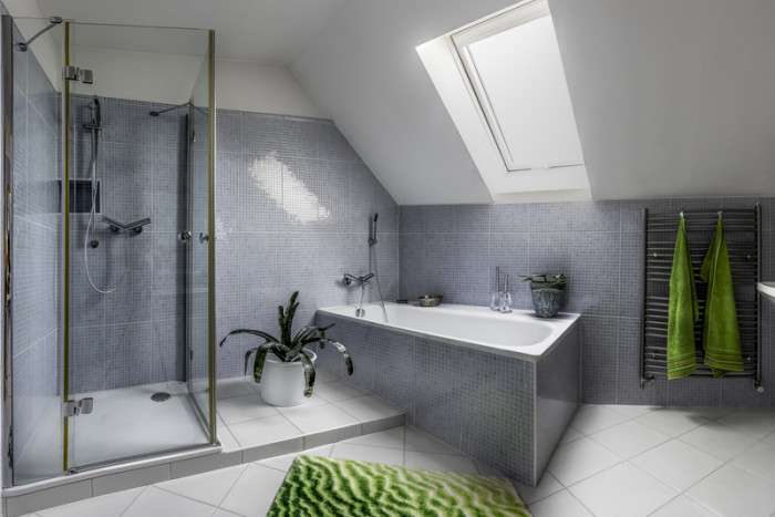 Как сэкономить на плитке в ванной: 6 практичных идей для дома и дачи,идеи и вдохновение,интерьер