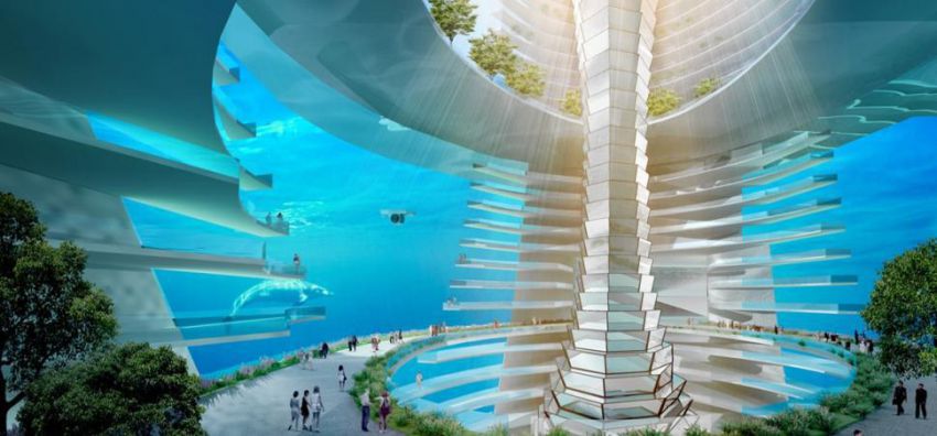Китайский город будущего технологии, китай, Eco Atlantis, города, будущее, проект