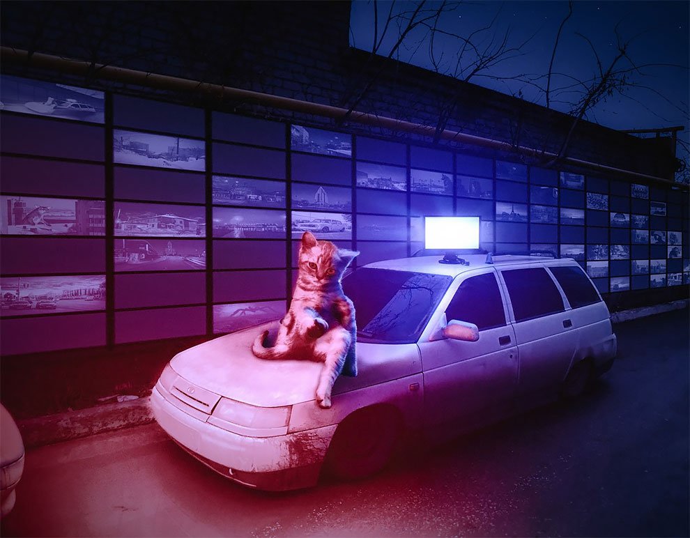 Российский художник с помощью "Фотошопа" превращает серые российские города в мир будущего искусство