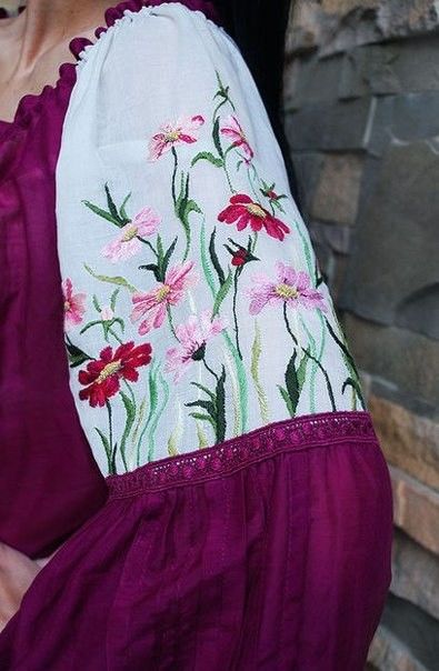 Цветочные идеи для вышивки на вашей одежде: идеи Цветочные идеи для вышивки на вашей одежде: идеи идеи для вышивки,рукоделие,своими руками,сделай сам,Цветочная вышивка