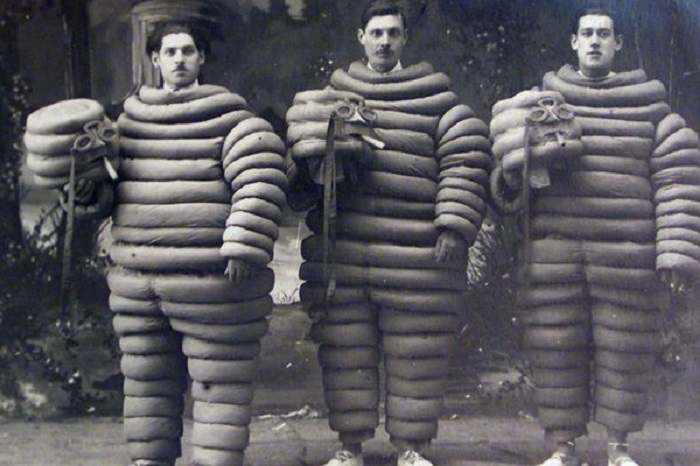 Логотип бренда шин похож на Зефирного человека. /Фото: france3-regions.francetvinfo.fr