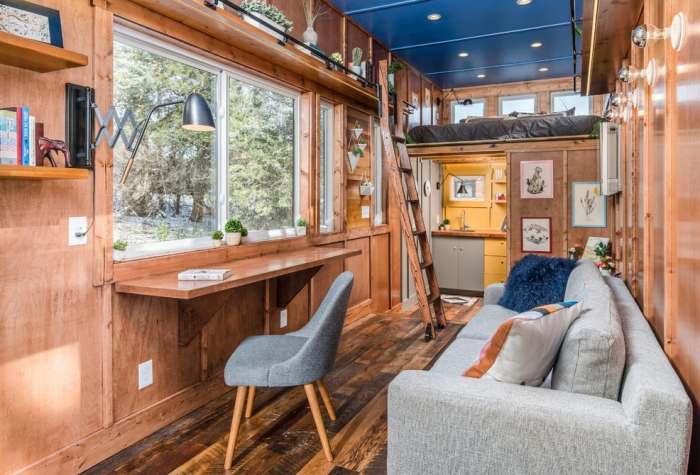 Компактный дом от New Frontier Tiny Homes. Интерьер. Компактный дом от New Frontier Tiny Homes. Интерьер.