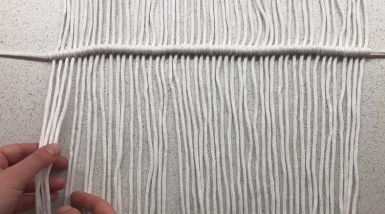 Чехол для подушки из обычного шнура декор,плетение