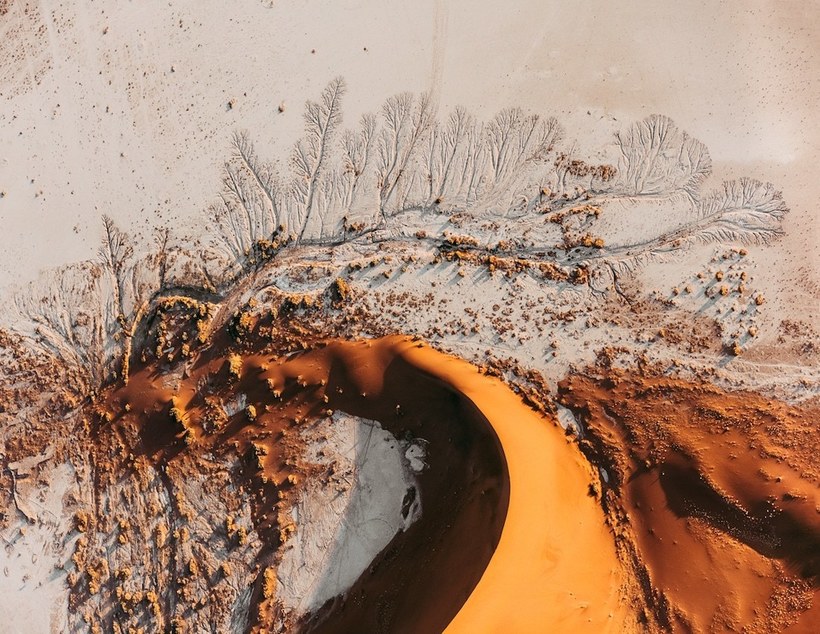 Аэрофотоснимки песчаных дюн пустыни Намибии, которые больше похожи на картины Аэрофотоснимки песчаных дюн пустыни Намибии, которые больше похожи на картины Путешествия,фотосафари