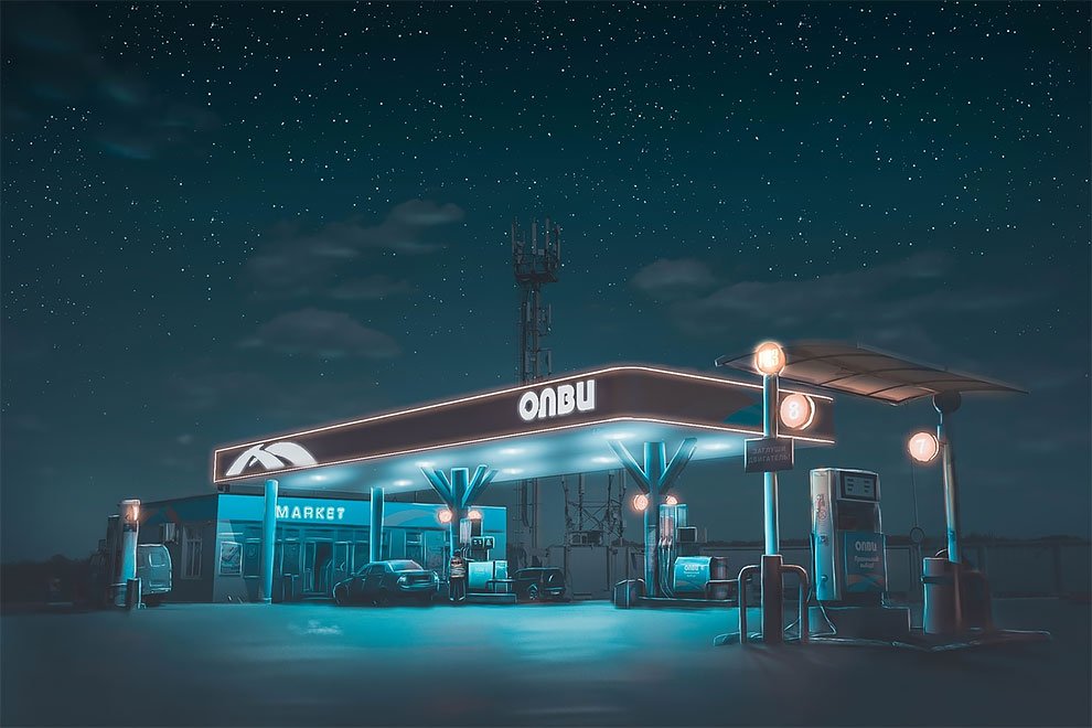 Российский художник с помощью "Фотошопа" превращает серые российские города в мир будущего искусство