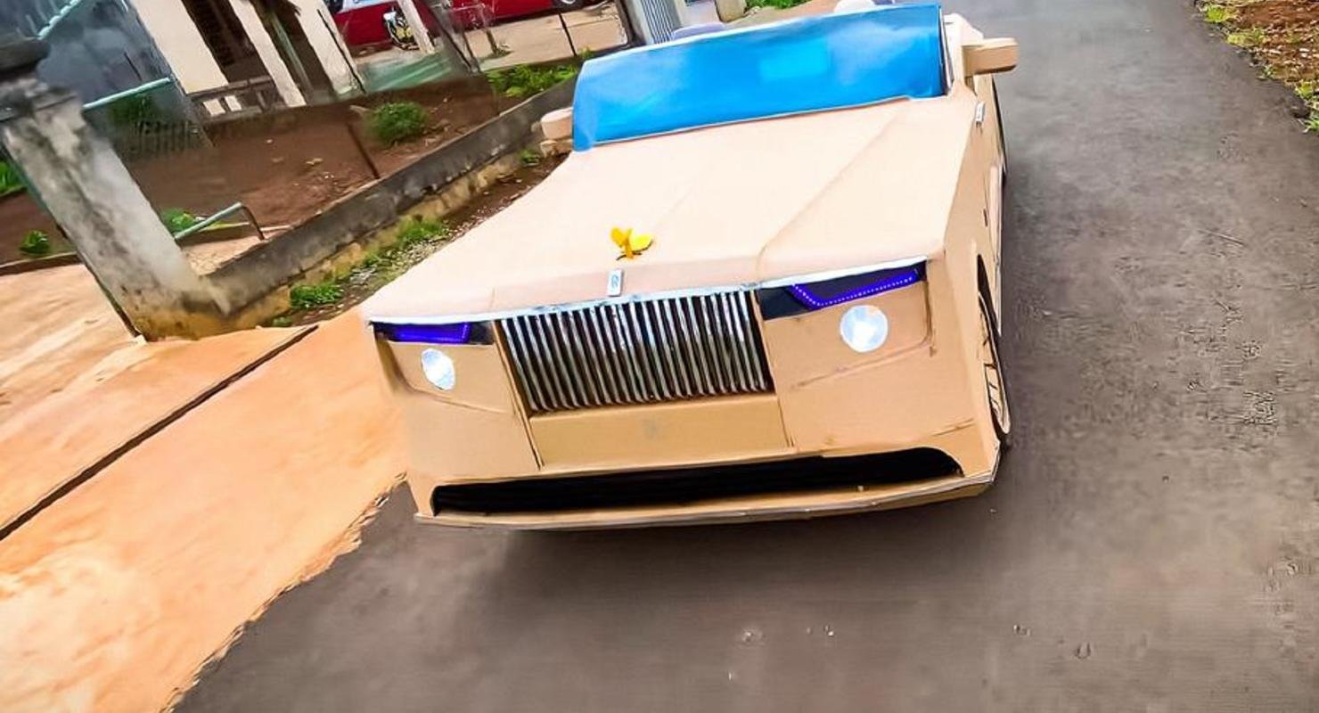 Самый дорогой в мире автомобиль решили воссоздать из картона