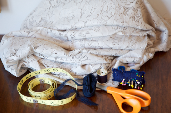 Блузка из тюлевой занавески