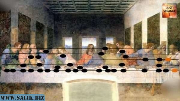 Фреска Леонардо да Винчи «Тайная вечеря» с нотами и нотами. (Image: Just Strange via YouTube)