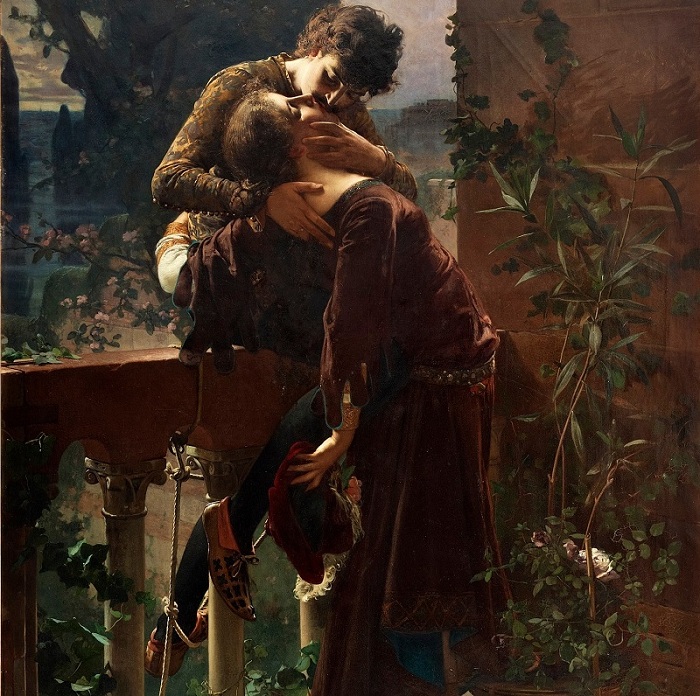 «Ромео и Джульетта на балконе» (1886 год). Автор: Юлиус Кронберг. «Ромео и Джульетта на балконе» (1886 год). Автор: Юлиус Кронберг.