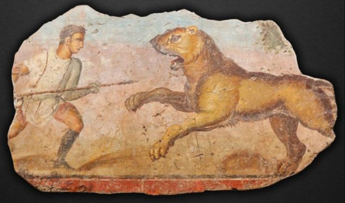 Фрагмент древнеримской фрески
