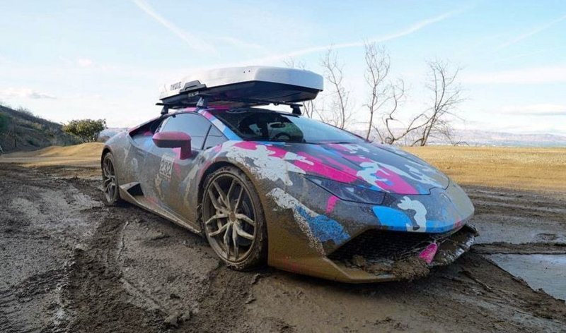 800-сильный Lamborghini Huracan месит грязь на легком бездорожье Lamborghini Huracan, lamborghini, авто, автомобли, бездорожье, видео, спорткар, суперкар