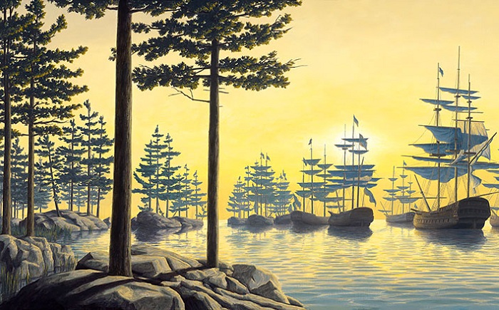 Оптическая иллюзия от художника Robert Gonsalves.