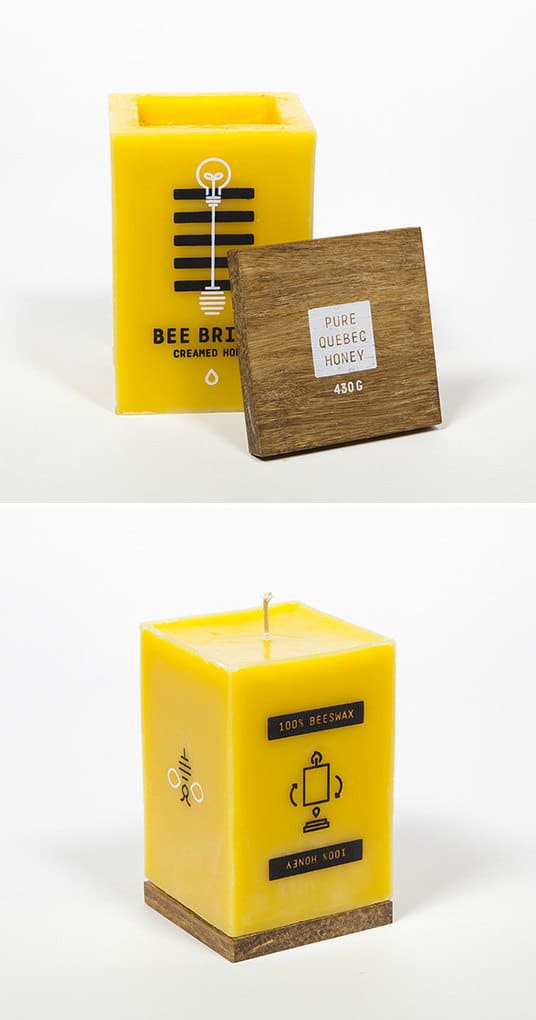 Honey Package Made Of Beeswax, Wich Can Be Burnt Down As A Candle, Making It Completely Waste Free Honey Package Made Of Beeswax, Wich Can Be Burnt Down As A Candle, Making It Completely Waste Free