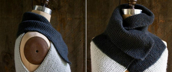 Прямоугольная безрукавка-трансформер: носи как вздумается... Очень оригинальна и проста в вязании!