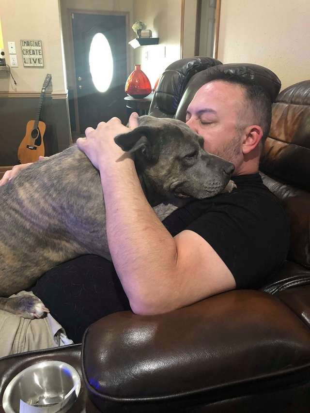 мужчина с собакой