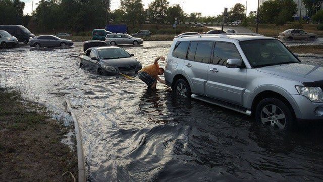 Вчерашний дождь и ураган в Киеве гроза, киев, потоп