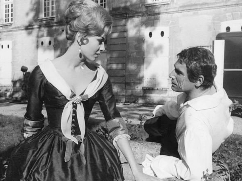 Робер Оссейн и Мишель Мерсье на съемках фильма «Анжелика и король» 1966г.