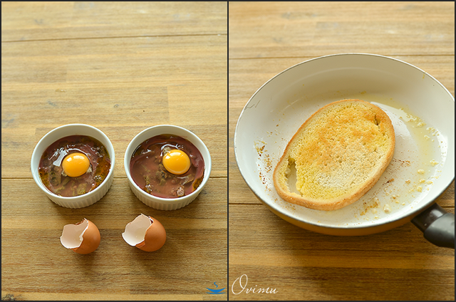 Запеченные яйца под соусом а ля Россини закуски,кухни мира,французская кухня