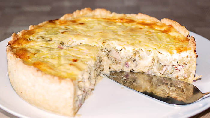 Знаменитый лотарингский киш с баклажанами