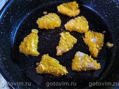 Жареный сыр в кукурузных хлопьях Жареный сыр в кукурузных хлопьях закуски,кулинария