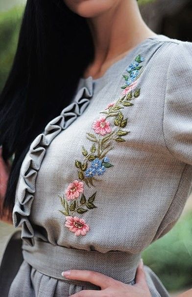 Цветочные идеи для вышивки на вашей одежде: идеи Цветочные идеи для вышивки на вашей одежде: идеи идеи для вышивки,рукоделие,своими руками,сделай сам,Цветочная вышивка