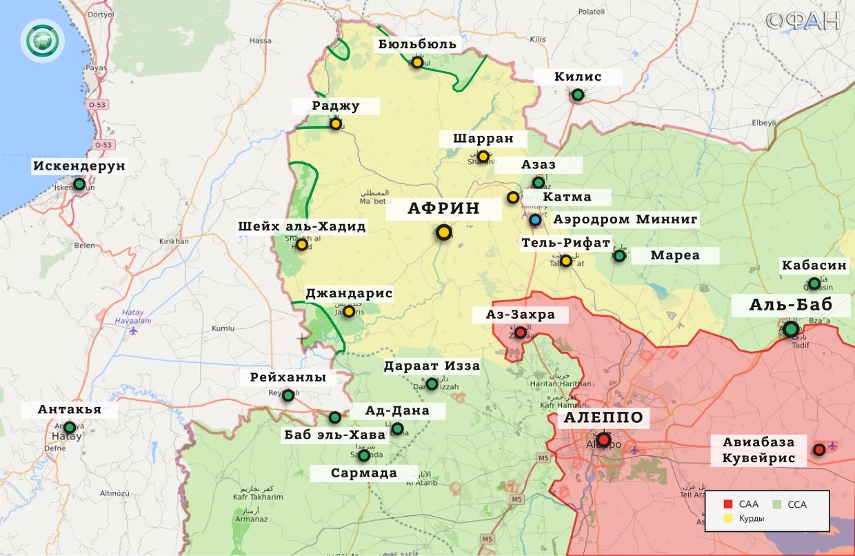 Сирия новости 17 февраля 22.30: ВС Турции ведут обстрел позиций SDF в Алеппо, в Даръа зафиксированы бои между САА и ССА