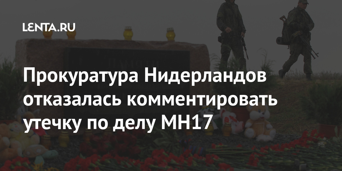 Прокуратура Нидерландов отказалась комментировать утечку по делу MH17 Мир