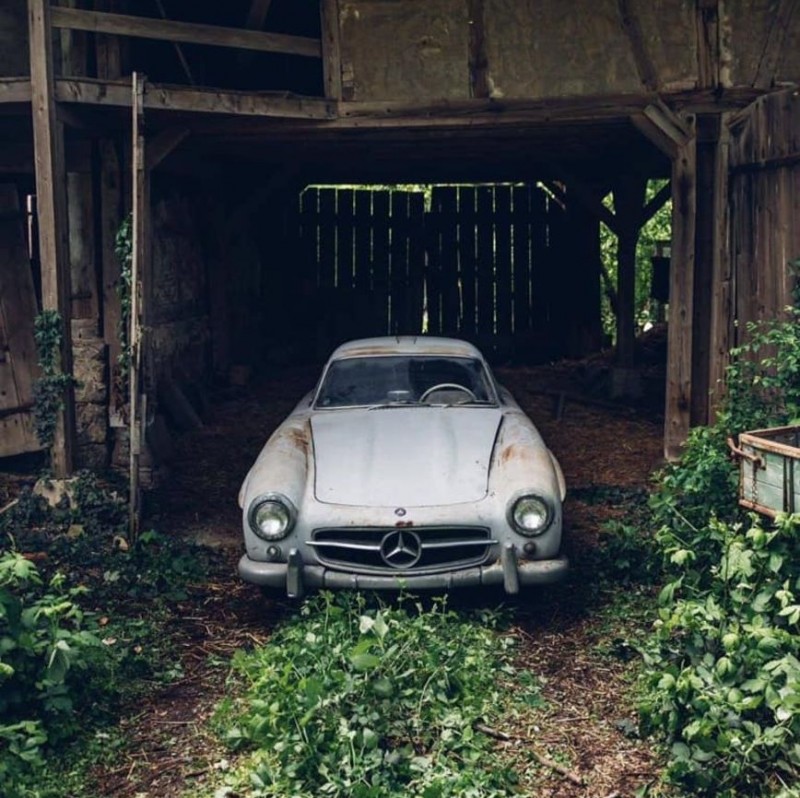 Развенчание красивой легенды о Mercedes 300 SL "Gullwing", найденном в заброшенном сарае mercedes-benz,авто и мото,старые авто