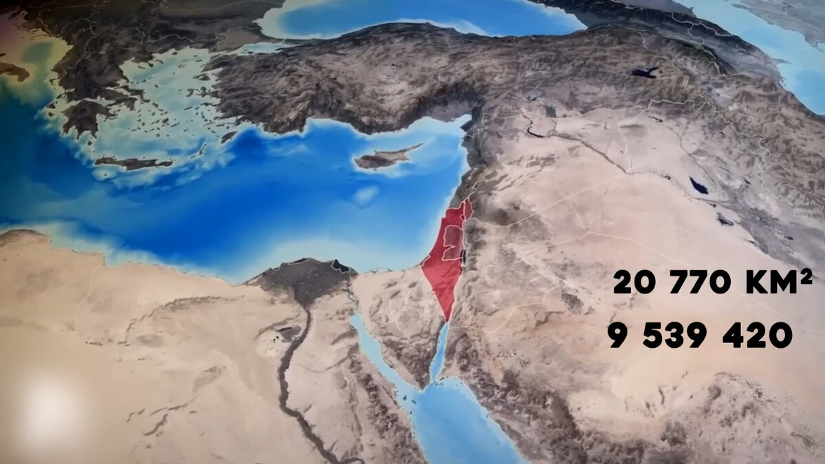 
Всем привет, друзья.  Израиль - это небольшое государство, находящееся на Ближнем Востоке. 
 ➡️ По территории оно в два раза меньше Московской области - 20 тыс. км², Московская область - 44 тыс. км².-2