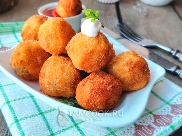 Крокеты с ветчиной и сыром, рецепт с фото