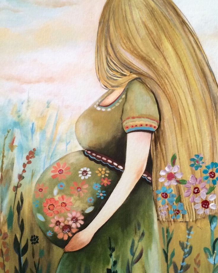 Mother to be art print by claudiatremblay on Etsy