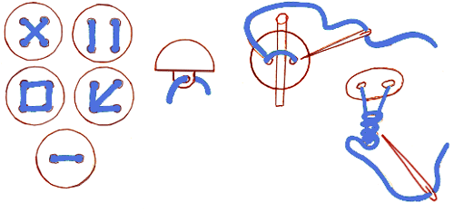 Картинки по запросу ПРИШИВАЕМ КРЮЧКИ И ПУГОВИЦЫ.