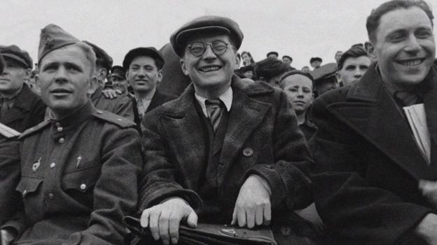 Дмитрий Шостаковчи на матче с участием "Спартака", 1942