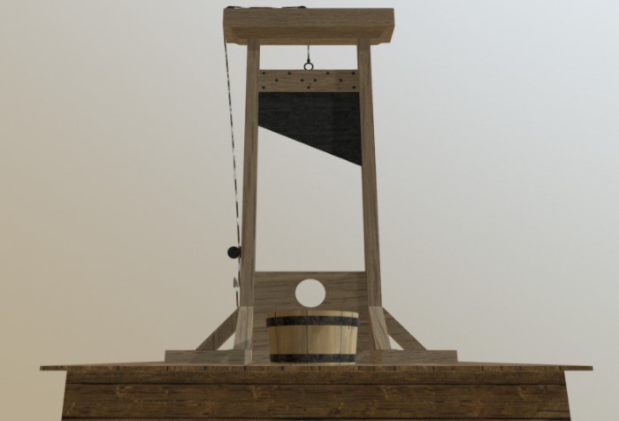 Прежде чем пускать устройство в ход, французы его протестировали на овцах и телятах / Фото: media.sketchfab.com Прежде чем пускать устройство в ход, французы его протестировали на овцах и телятах / Фото: media.sketchfab.com