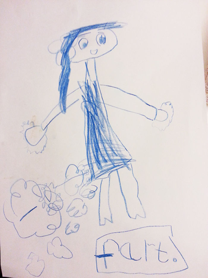My Cousins First Drawing Of Her Mum (She's 5)