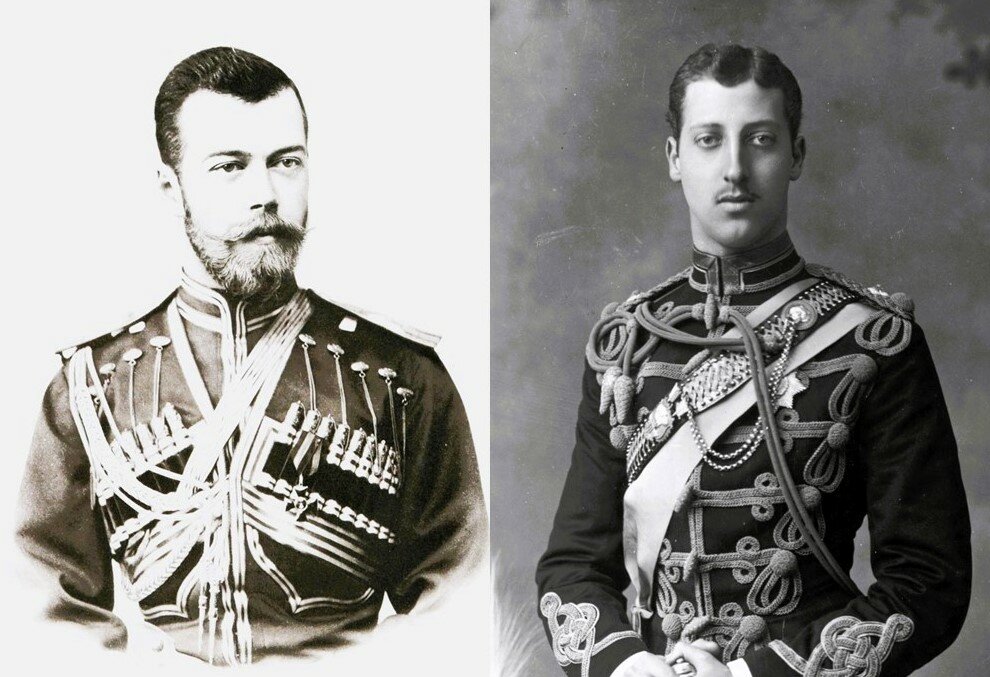 Женихи Елены: цесаревич Николай II (слева) и британский принц Альберт (коллаж)