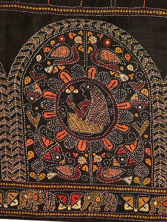 Индийская вышивка "Кантха" вышивка